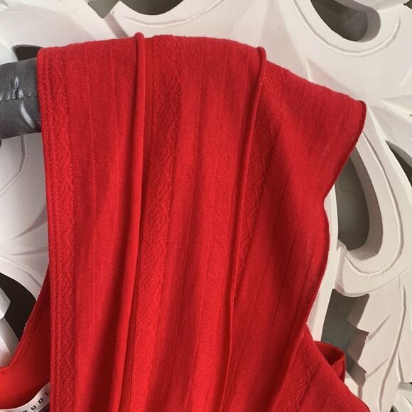 🆕Max Studio BodyCon Ruffle Red Dress - Picture 4 of 9